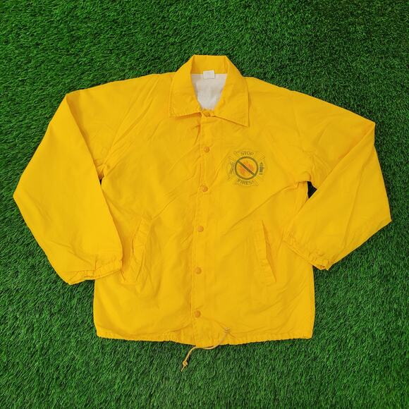 Vintage OFCA Firefighter Windbreaker Jacket Medium 21x27 USA - Picture 2 of 16
